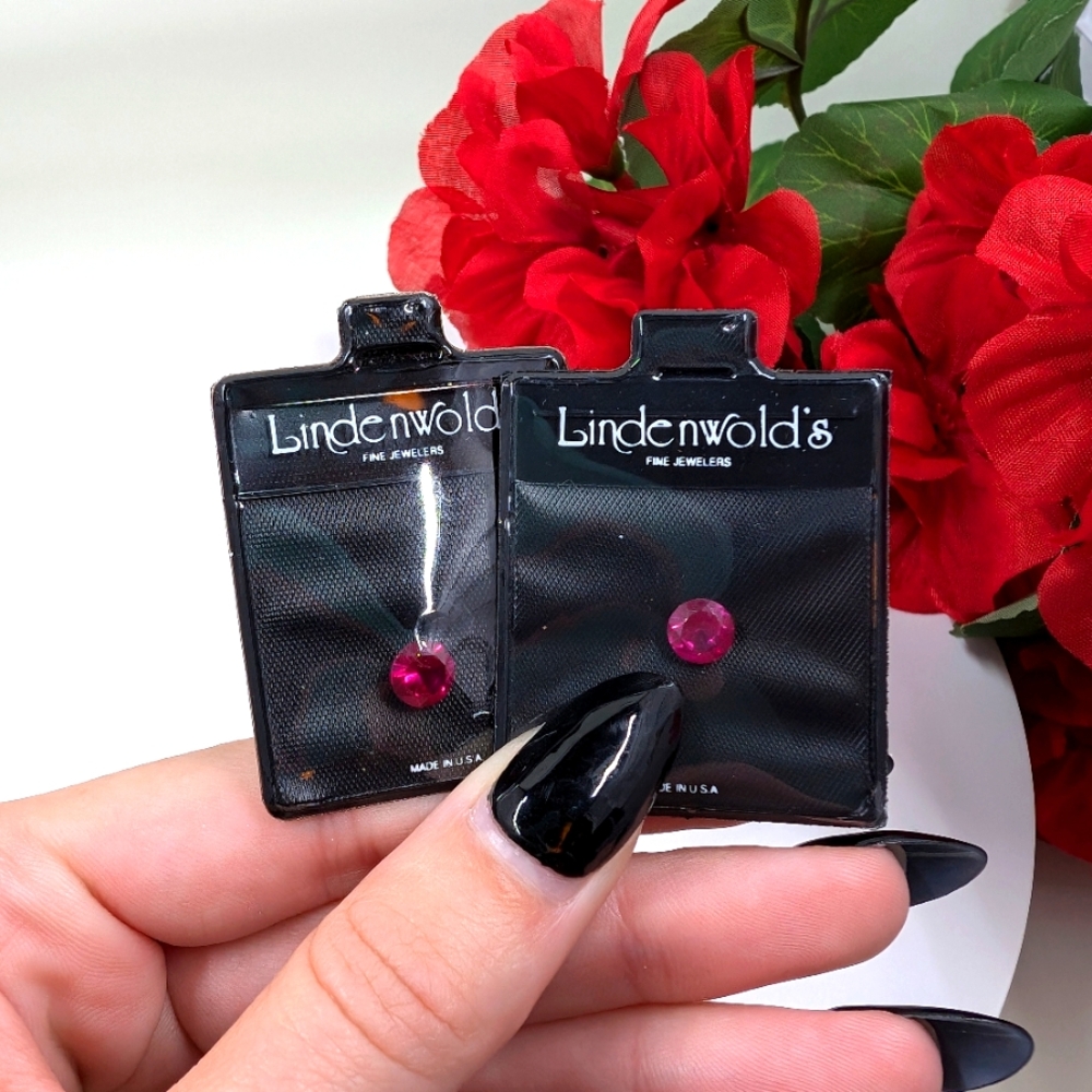 Lindenwold's Fine Jewelry Brand Set of 2 Fuchsia Pink Crystals